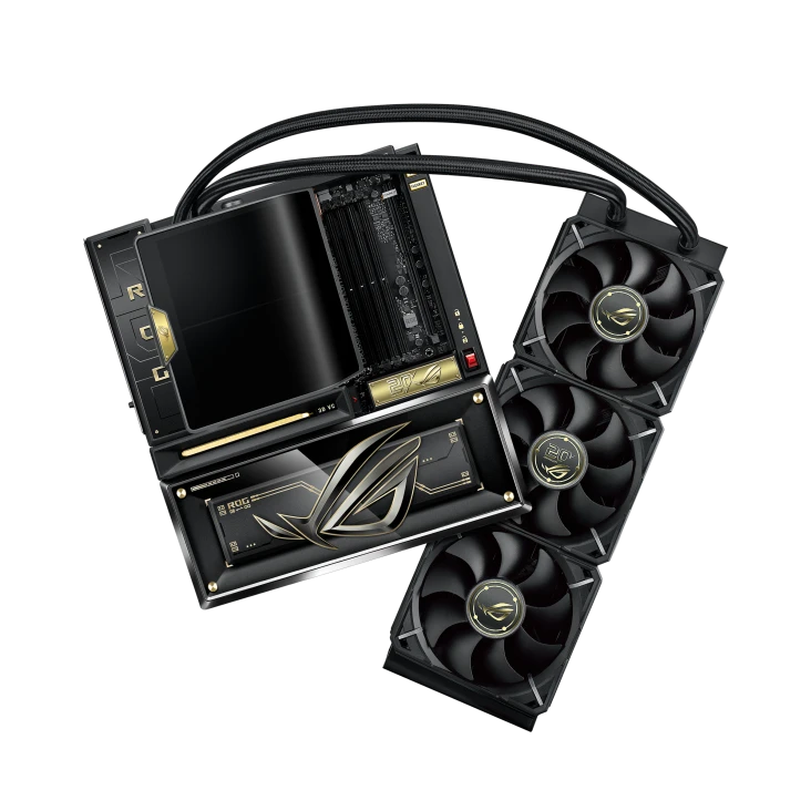 ROG Crosshair X870E Edition 20 anniversary moederbord met gold accents