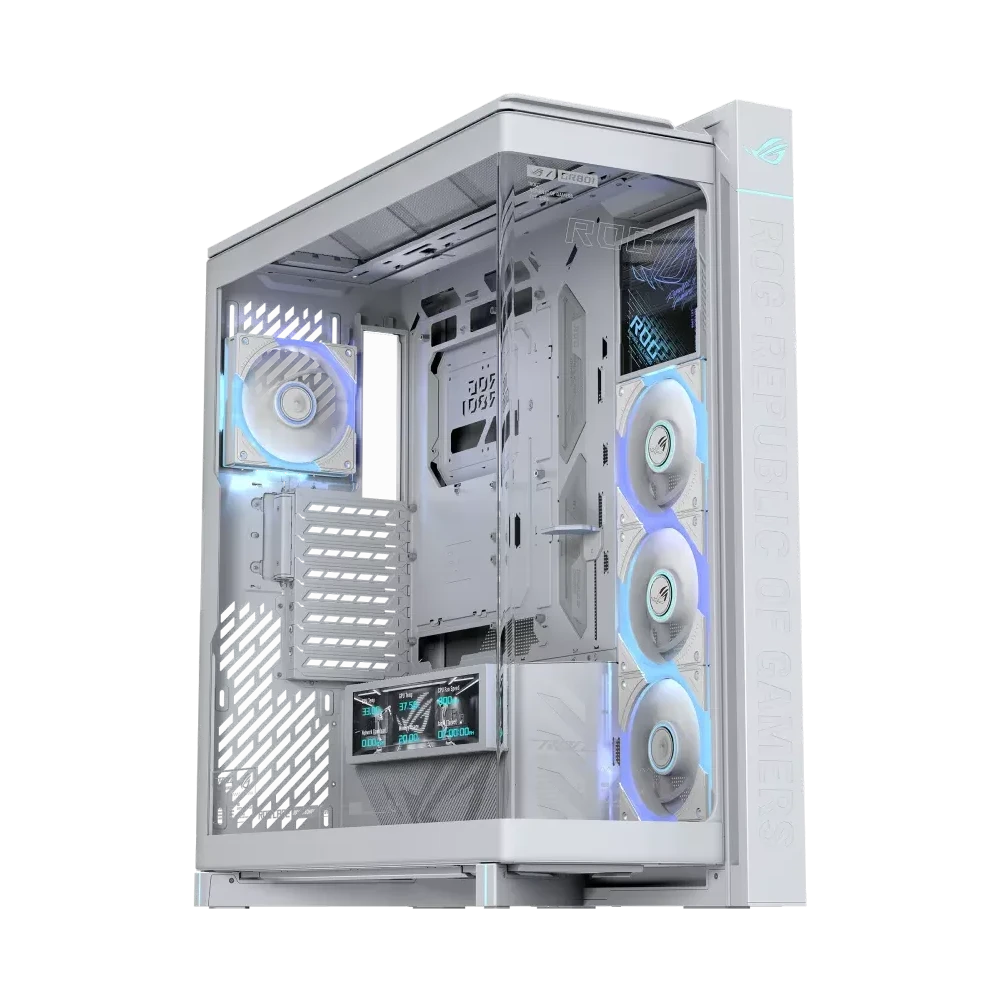 ROG Cronox ARGB White Edition witte EATX full-tower met 9.2 LCD module