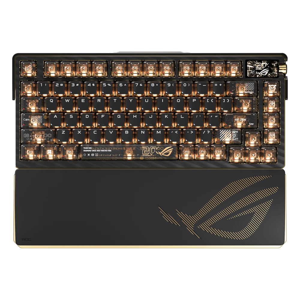 ASUS ROG Azoth Extreme Edition 20 custom mechanisch gaming toetsenbord met 24K goud accenten