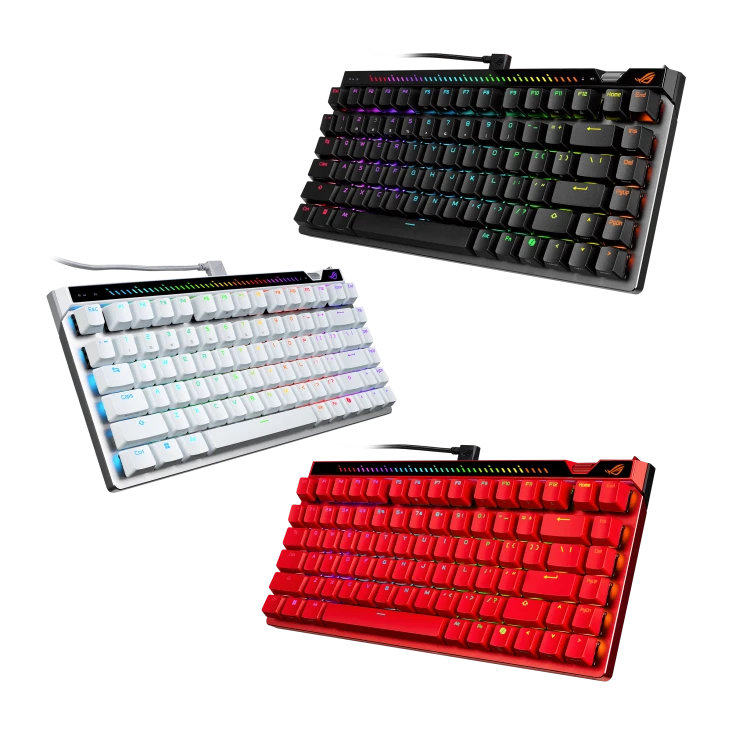 ASUS ROG Falchion Ace 75 HE Lava Red magnetic Hall-effect keyboard