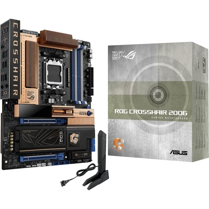 ASUS ROG Crosshair 2006 20th anniversary moederbord met copper finish