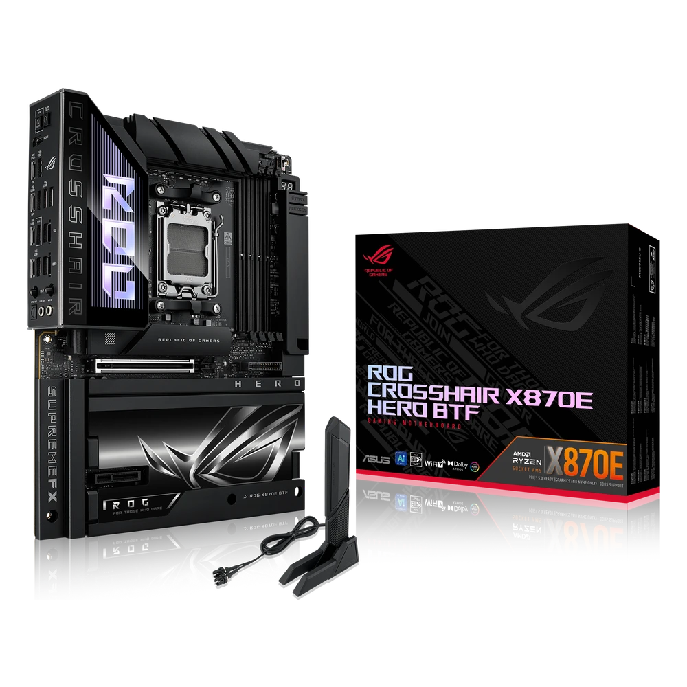 ASUS ROG Crosshair X870E Hero BTF moederbord met doos