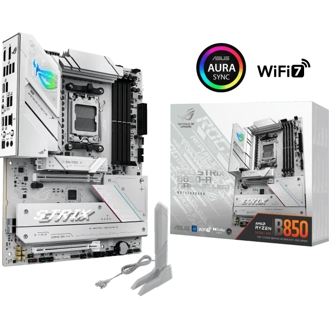 ASUS ROG Strix B850-A Gaming WiFi moederbord wit-accent