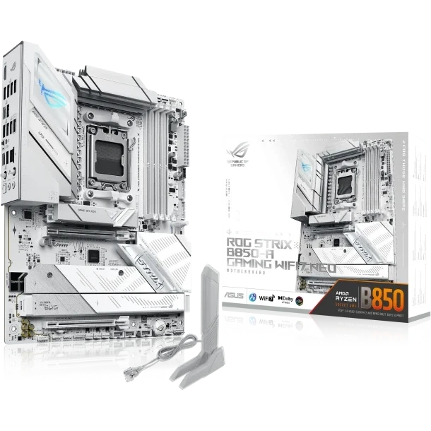 ASUS ROG Strix B850-A Gaming WiFi 7 Neo moederbord in wit-accent