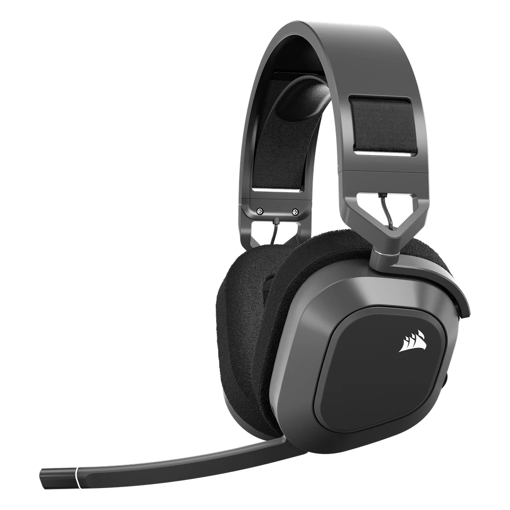 Corsair HS80 Max draadloze gamingheadset in staalgrijs