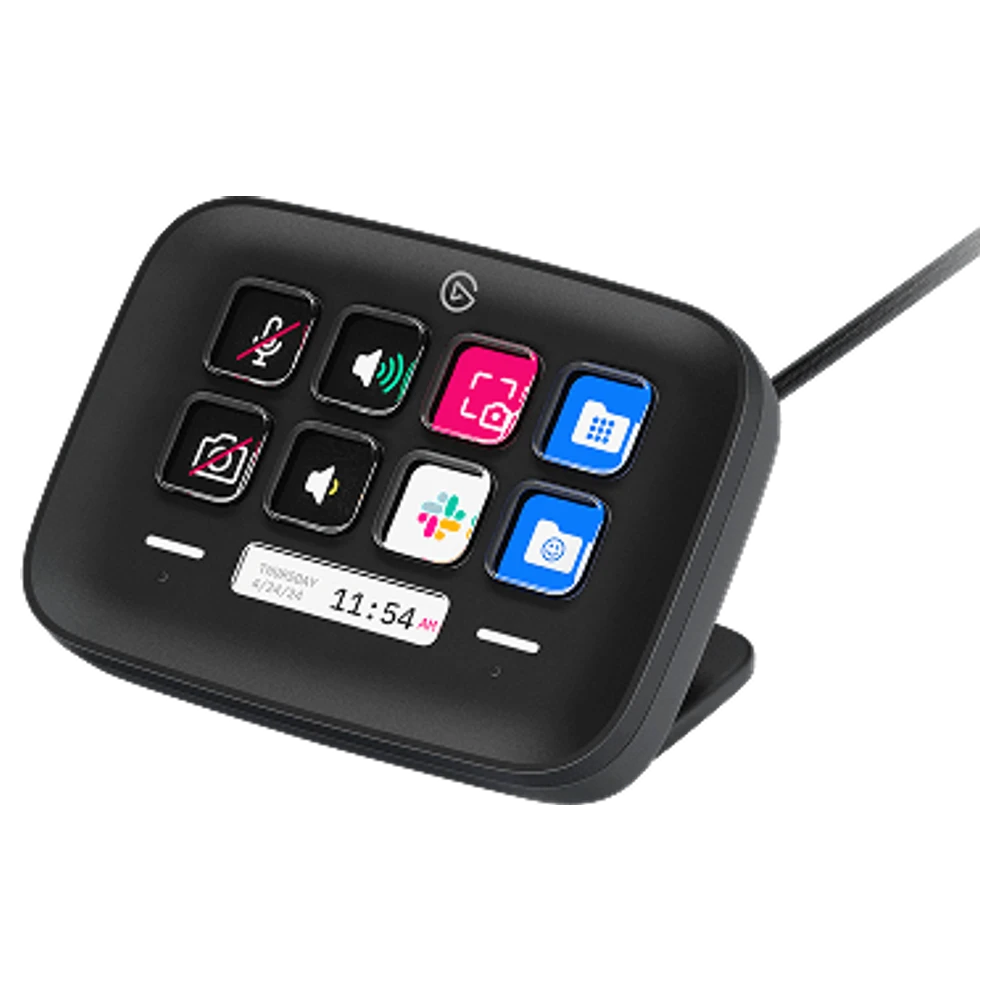 Elgato Stream Deck Neo in het zwart met acht toetsen en infobalk