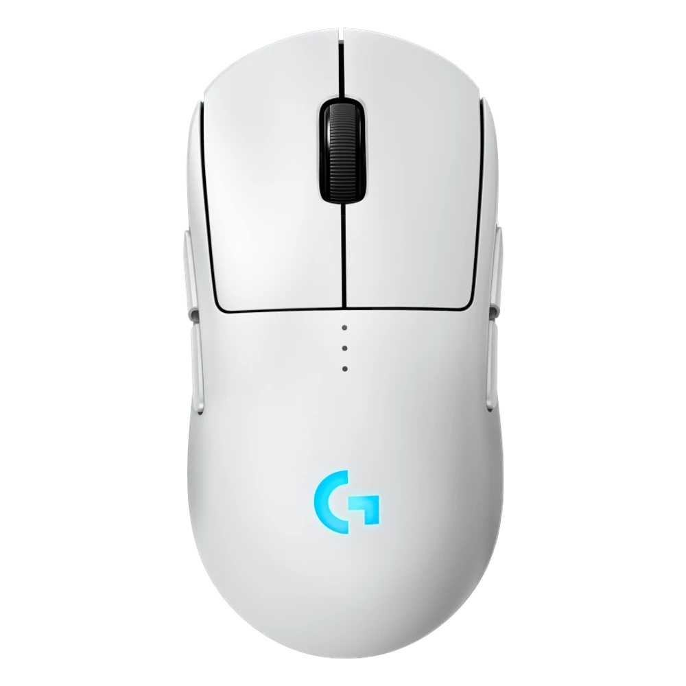 Logitech G PRO 2 LIGHTSPEED draadloze muis in wit, bovenaanzicht