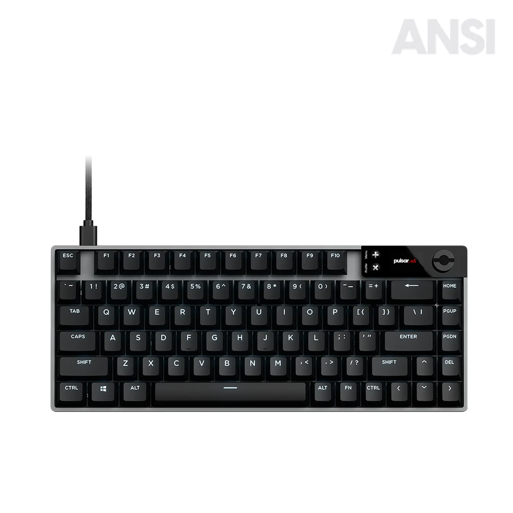Pulsar eS HE 70 70 procent Hall-effect keyboard met LCD display en tactile knob