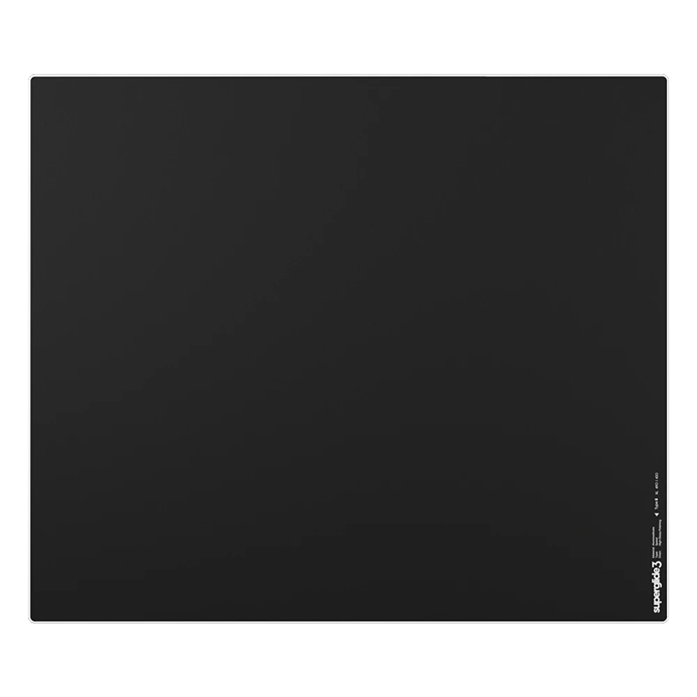 Pulsar Superglide3 Glass Mousepad XL in zwart, bovenaanzicht