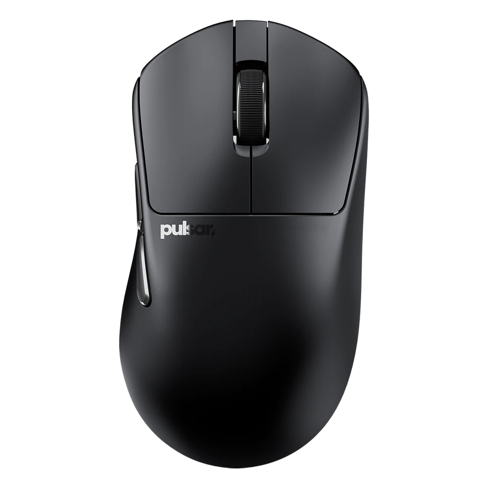 Pulsar X3 Medium draadloze muis in zwart, bovenaanzicht