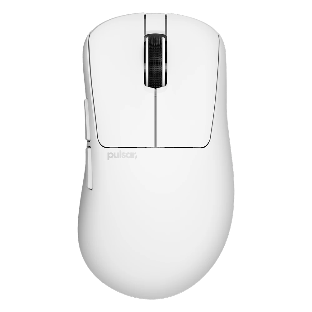Pulsar Xlite CrazyLight Medium draadloze muis in Uyuni White, bovenaanzicht
