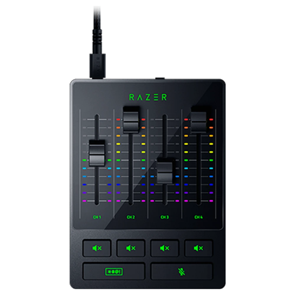 Razer Audio Mixer digitale streammixer met schuifregelaars