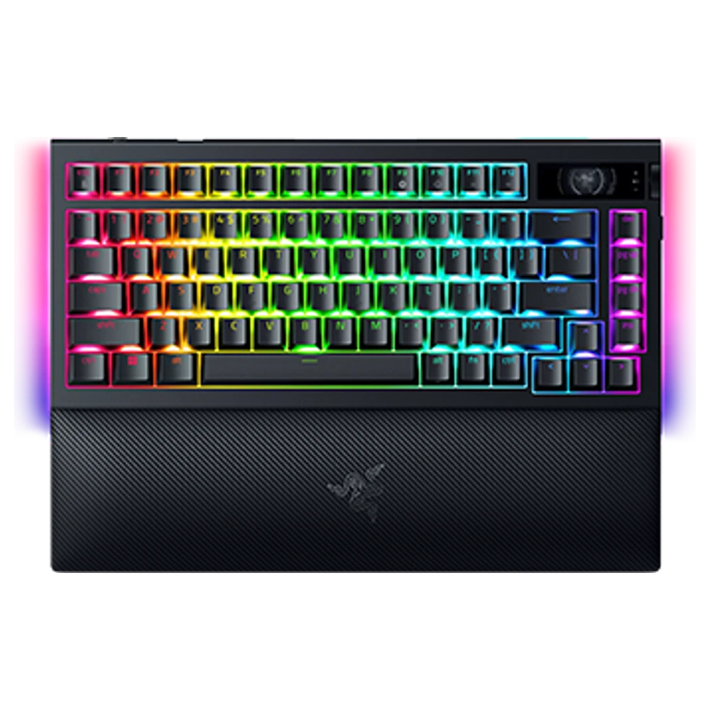 Razer BlackWidow V4 Pro 75% draadloos toetsenbord met OLED-scherm en polssteun