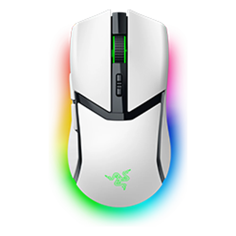 Razer Cobra Pro draadloze gamingmuis in wit met RGB