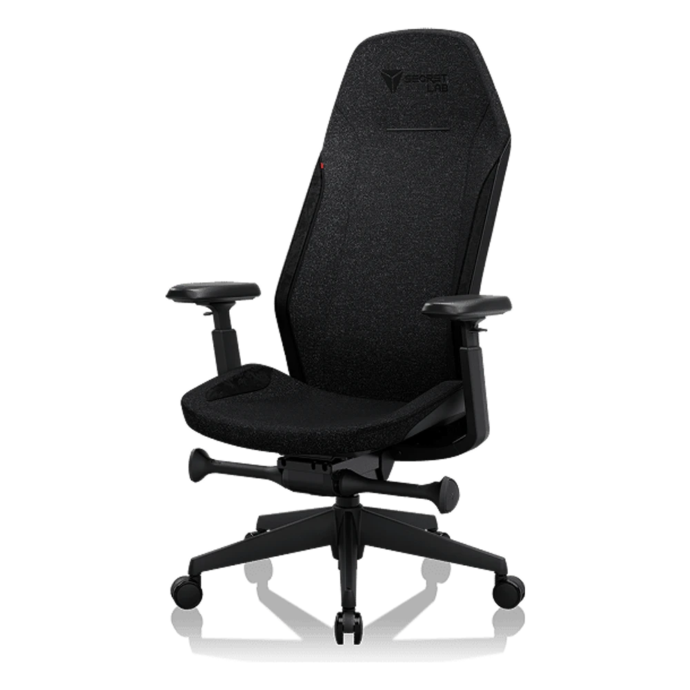Secretlab ATLAS ergonomische stoel in het zwart, schuin van voren