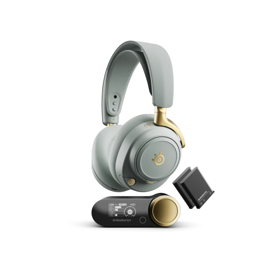 SteelSeries Arctis Nova Elite Sage Gold 96kHz Hi-Res anniversary flagship headset