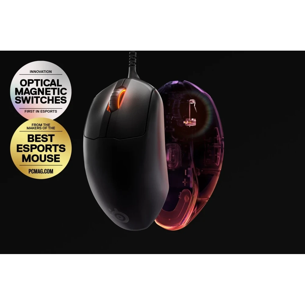 SteelSeries Prime Wireless 80g pro tournament right-handed muis
